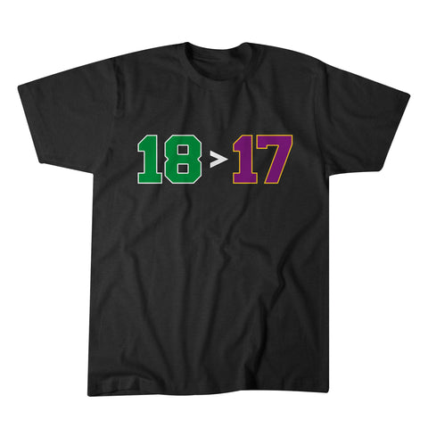 Image of 18>17 - Black Vintage T-shirt - Boston Basketball