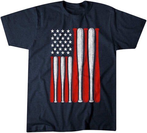 Image of Let Freedom Swing - Navy Vintage Baseball T-shirt - America - USA Baseball
