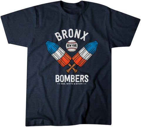 Image of Bronx Bomb Pops - Navy Vintage T-shirt - Bronx Baseball
