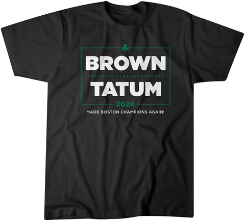 Image of Brown Tatum '24 - Black Campaign T-shirt - Boston Basketball