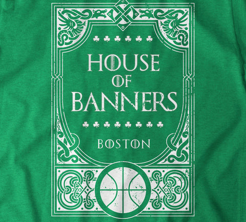 Image of House of Banners - Vintage Boston T-shirt - Boston Basketball