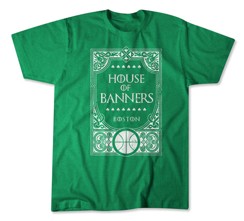 Image of House of Banners - Vintage Boston T-shirt - Boston Basketball