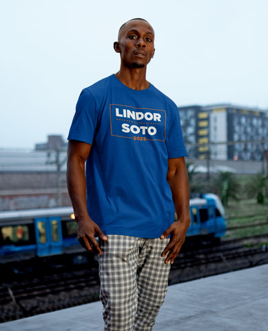 Image of "Lindor/Soto 25" Blue Campaign T-shirt