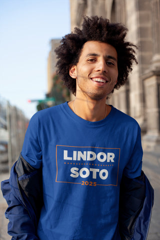 Image of "Lindor/Soto 25" Blue Campaign T-shirt