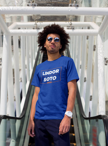 Image of "Lindor/Soto 25" Blue Campaign T-shirt