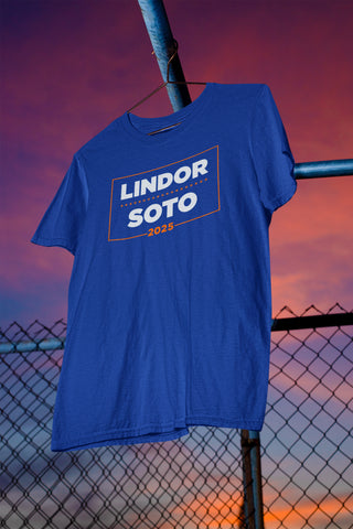 Image of "Lindor/Soto 25" Blue Campaign T-shirt