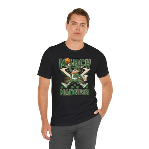 Image of March Madness - Funny St Patrick's Day Tshirt - Black - Basketball - Irish - St Paddy's Day