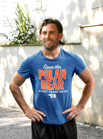 Image of "Save The Polar Bear" Blue Vintage T-shirt