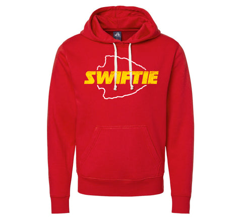 Image of "Swiftie" Red Vintage Hoodie