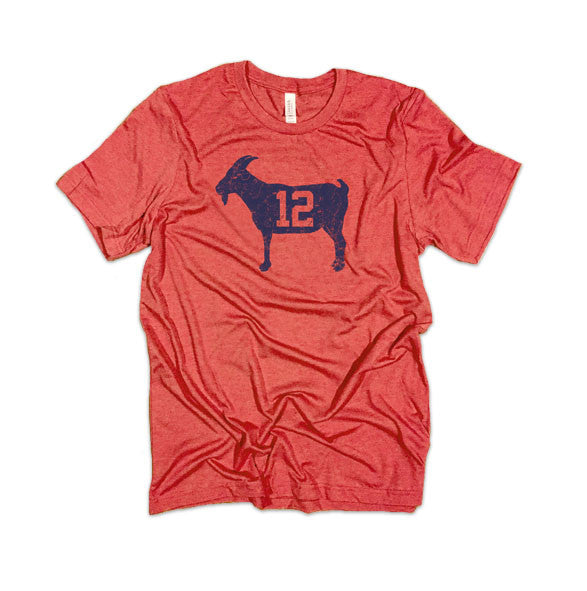 Brady GOAT 12 Red Tampa T-shirt by Official Goat Gear – officialgoatgear