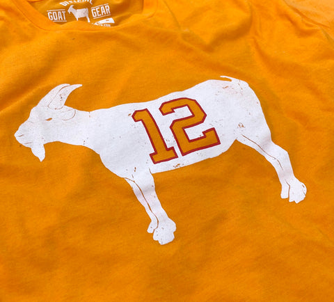 Image of "GOAT 12" Creamsicle Tampa Bay T-shirt