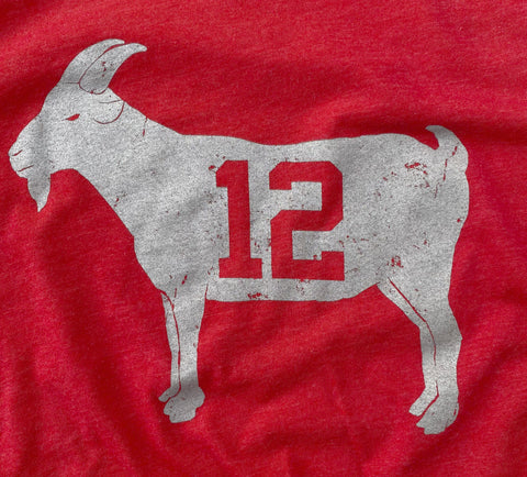 Image of "GOAT 12" Red Tampa Bay T-shirt