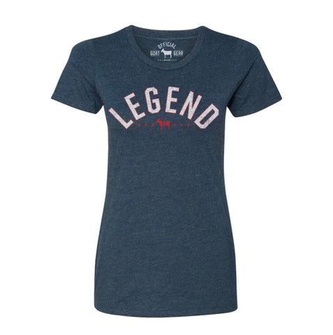 Image of "LEGEND" Blue Women's Vintage T-shirt