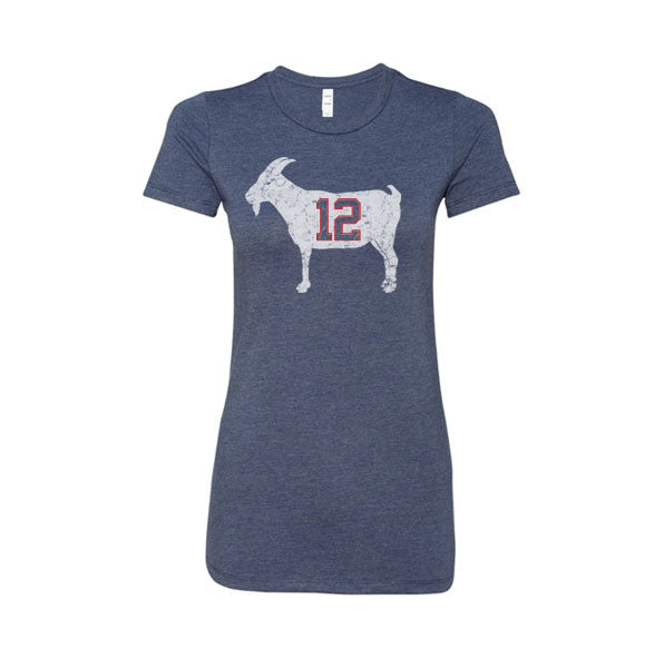 officialgoatgear Goat 12' Blue Women's Vintage T-Shirt, Large