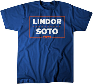 "Lindor/Soto 25" Blue Campaign T-shirt