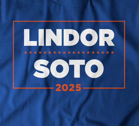 Image of "Lindor/Soto 25" Blue Campaign T-shirt