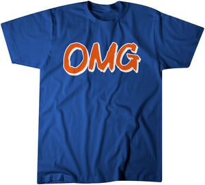 "OMG" Blue Vintage T-shirt