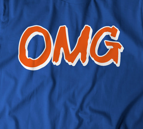 Image of "OMG" Blue Vintage T-shirt