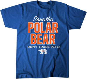 "Save The Polar Bear" Blue Vintage T-shirt