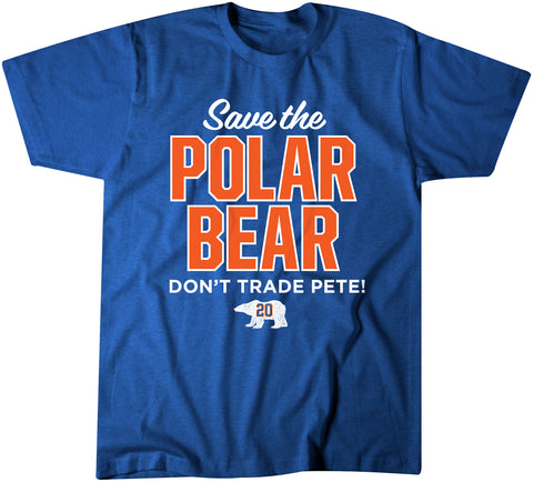 Image of "Save The Polar Bear" Blue Vintage T-shirt