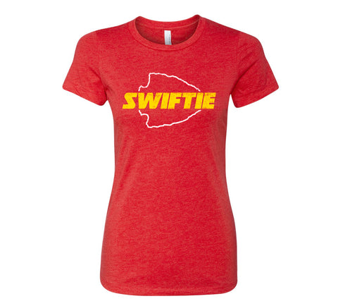 Image of "Swiftie" Red Vintage Womens T-shirt