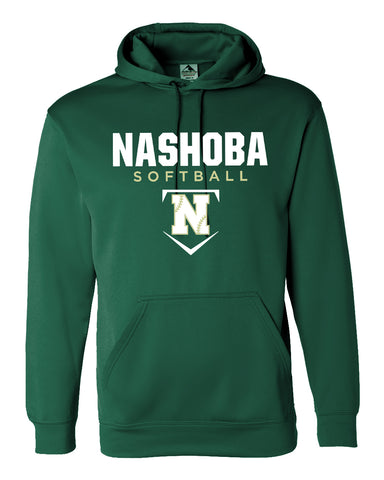 Noshoba Softball Hoodie -  Custom Number - Green - Hoodie