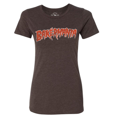 "Bakermania" Women's Brown Vintage T-shirt