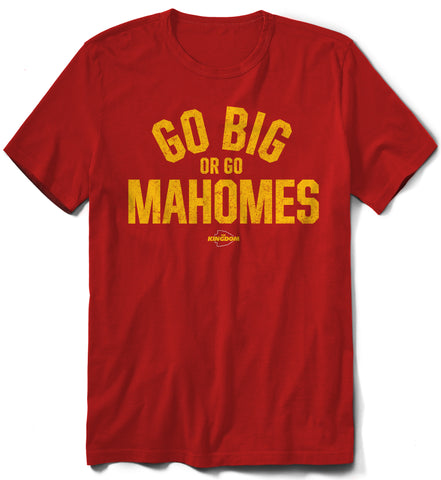 Image of "Go Big or go Mahomes" Red Vintage T-shirt
