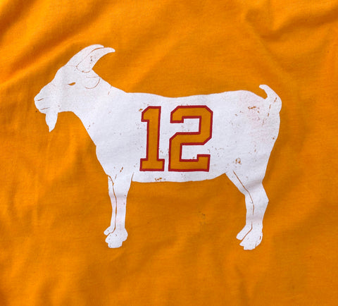 Image of "GOAT 12" Creamsicle Tampa Bay T-shirt