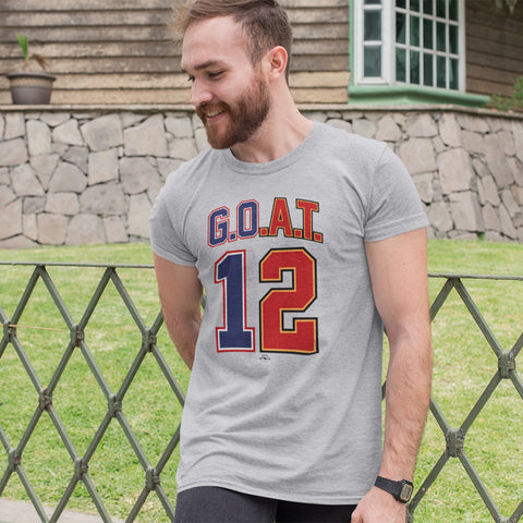 Image of "GOAT 12" Tampa/New England Gray T-shirt