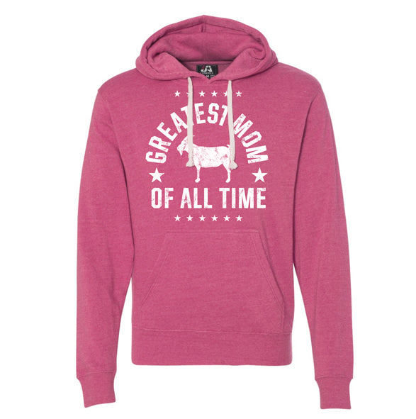 "Greatest Mom" Pink Vintage Hoodie