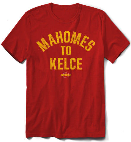 Image of "Mahomes to Kelce" Red Vintage T-shirt