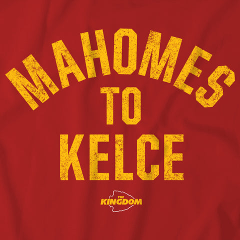 Image of "Mahomes to Kelce" Red Vintage T-shirt