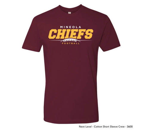 Mineola Chiefs Football - Maroon - Tshirt