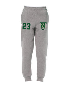 Noshoba Softball Sweatpants -Custom Number -  Gray - Sweats